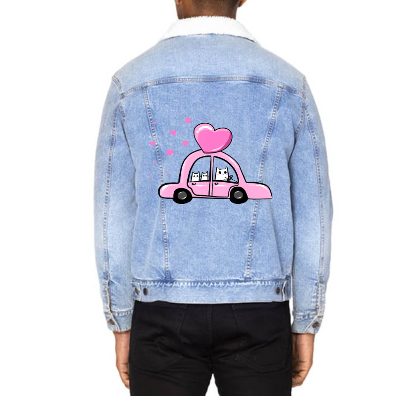 Cat Toy Valentine's Day For Her Or For Him Unisex Sherpa-lined Denim Jacket | Artistshot