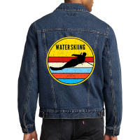 Waterski Ski Water Sports Men Denim Jacket | Artistshot