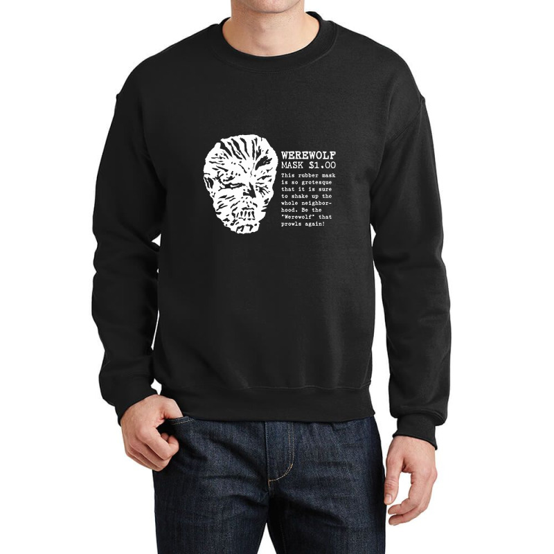 Vintage Werewolf Mask Ad (light) Crewneck Sweatshirt | Artistshot