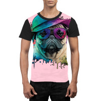 Vaporwave Pug Hat And Sunglasses Edition 1 Graphic T-shirt | Artistshot