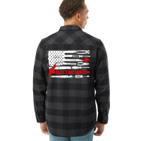 Electrician Patriotic American Flag Electrician Gi Flannel Shirt | Artistshot