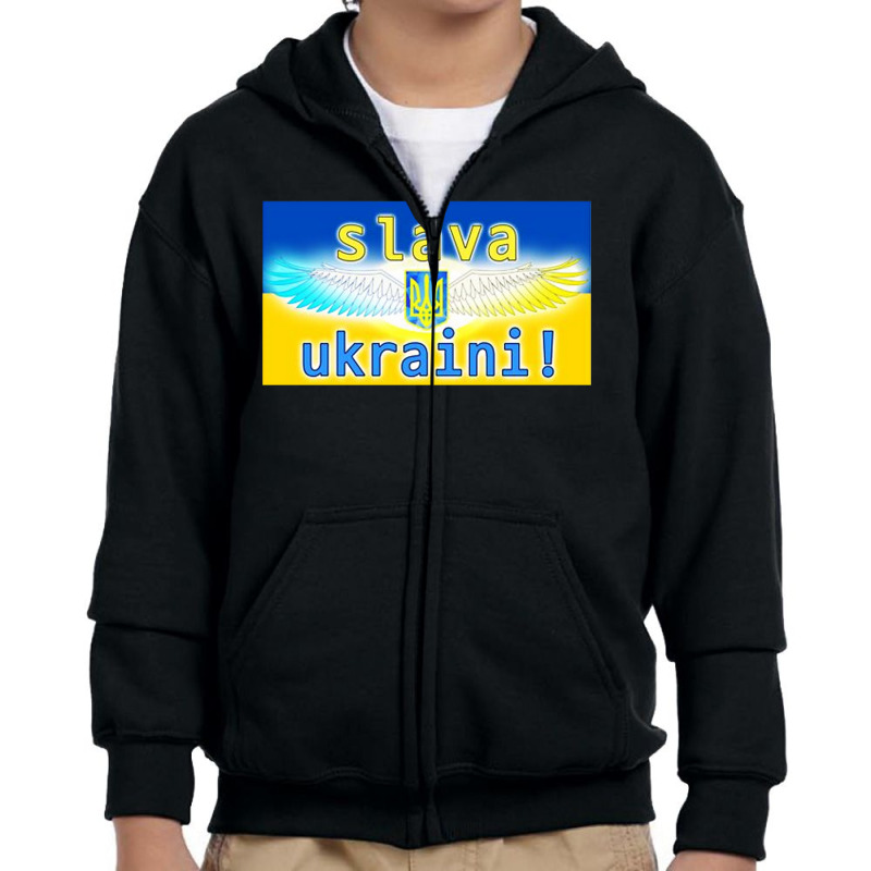 Slava Flag Youth Zipper Hoodie | Artistshot