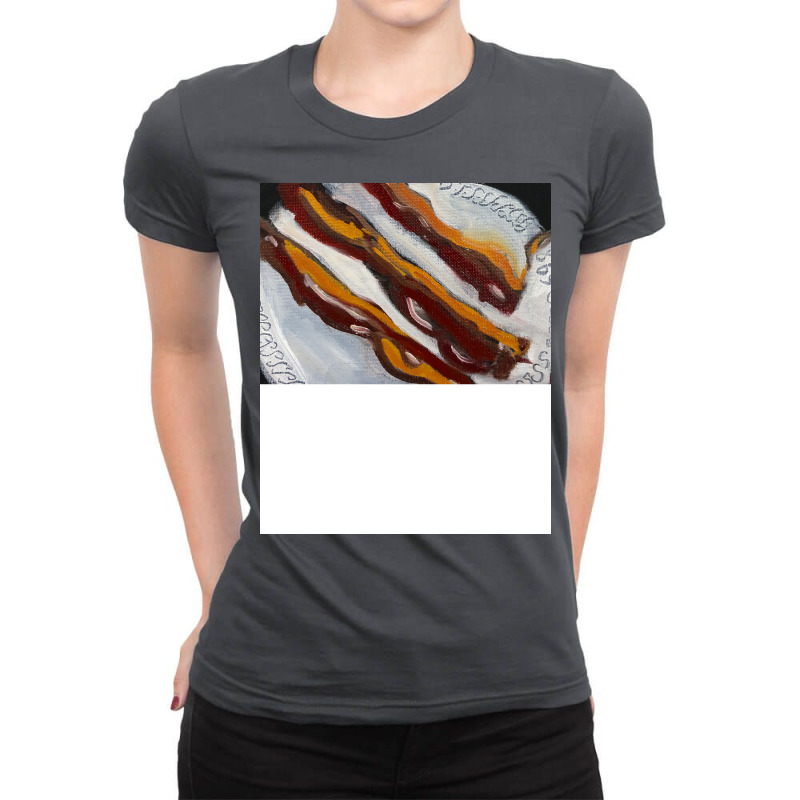 Bacon Strips Funny Ladies Fitted T-Shirt by givensjackona | Artistshot