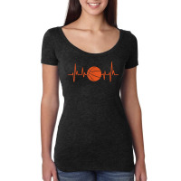 Bball Tshirt Heartbeat Basketball Tshirt Women's Triblend Scoop T-shirt | Artistshot