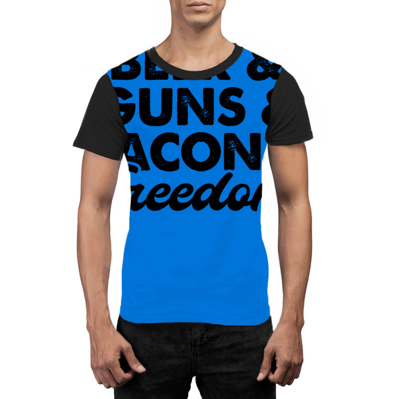 Beer Guns Bacon And Freedom Nature Graphic T-shirt | Artistshot