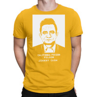 Johnny Cash Prison White T-shirt | Artistshot