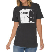 Johnny Cash White Vintage T-shirt | Artistshot