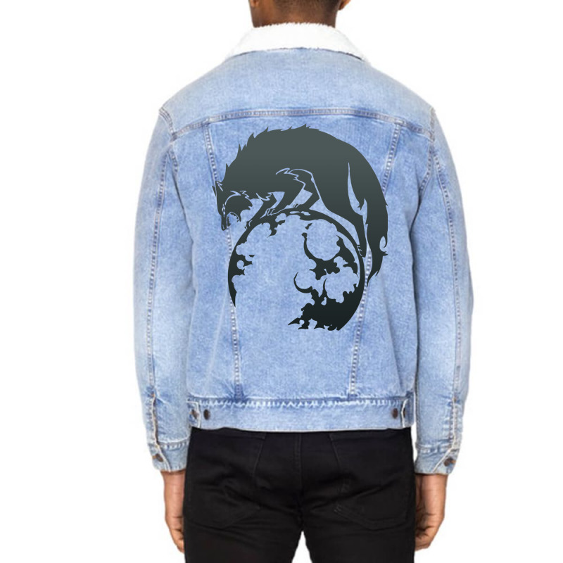 Fire Emblem™ Three Houses   Ashen Wolves Emblem Unisex Sherpa-lined Denim Jacket | Artistshot