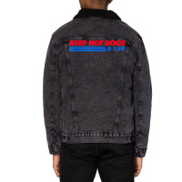 Keep Hot Dogs $1.50 For Men Women T Shirt Unisex Sherpa-lined Denim Jacket | Artistshot