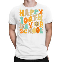 Teacher Kids Retro Groovy 100 Days Happy 100th Day T-shirt | Artistshot