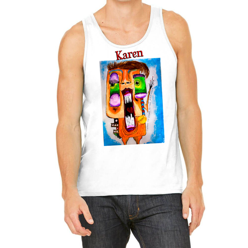 Karen   Red Text Tank Top | Artistshot