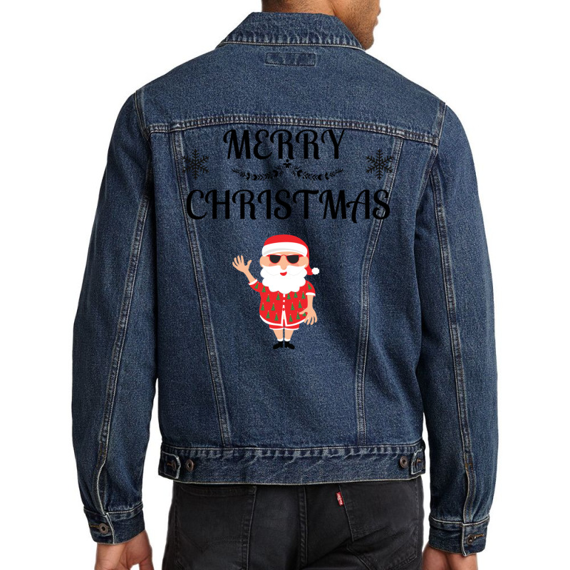 Australian Christmas Cool Santa Men Denim Jacket by krasoncronand | Artistshot