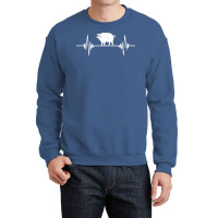 Heartbeat Pig Yellow Crewneck Sweatshirt | Artistshot