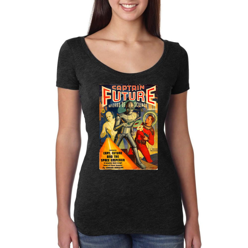 Captain Future Poster Women's Triblend Scoop T-shirt by bouzoshadzirh | Artistshot