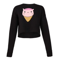 Sweet Cat Ice Cream Cone Cropped Sweater | Artistshot