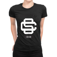 Trending Usc Fight On! Sc Interlock Go Trojans Bla Ladies Fitted T-shirt | Artistshot