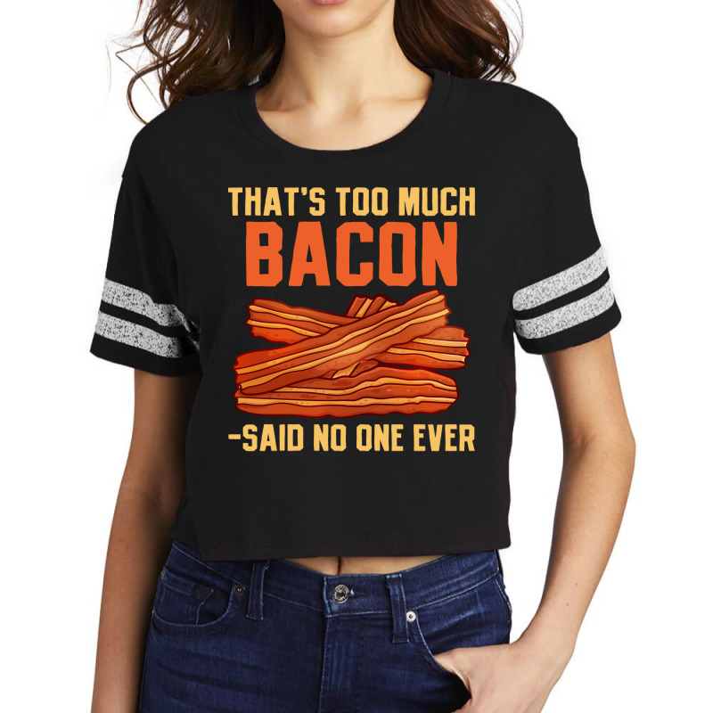 Bacon Pork Strips Foodie Bacon Lover Yellow Scorecard Crop Tee by hamdanzangei | Artistshot