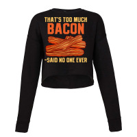 Bacon Pork Strips Foodie Bacon Lover Yellow Cropped Sweater | Artistshot