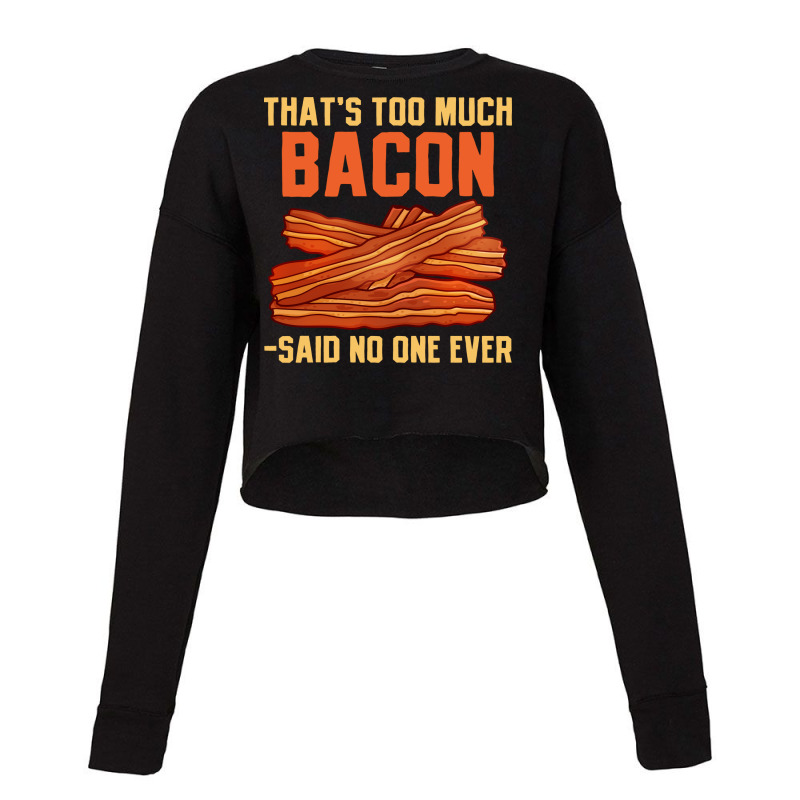 Bacon Pork Strips Foodie Bacon Lover Yellow Cropped Sweater by hamdanzangei | Artistshot