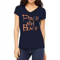 Peach And Black [worn Look] Women's V-neck T-shirt | Artistshot