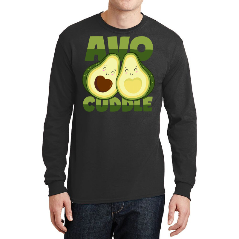 Avocado Hug Pun Cuddling Avocuddle Girl Long Sleeve Shirts | Artistshot