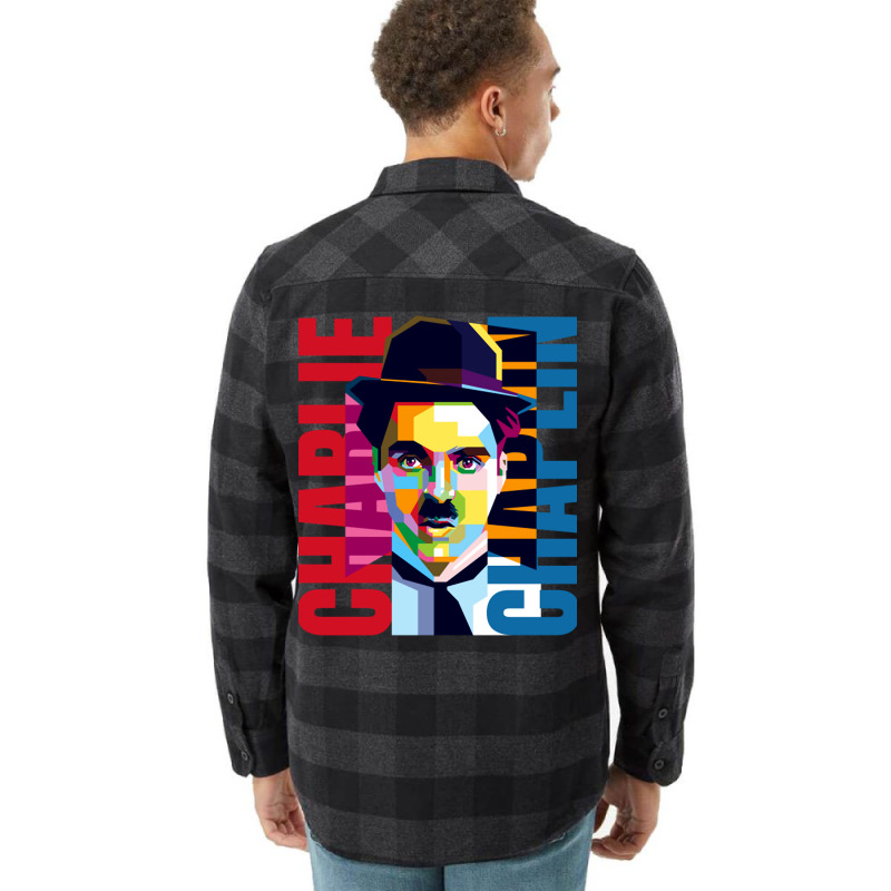 Charlie Chaplin Pop Art Flannel Shirt by bouzoshadzirh | Artistshot