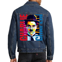 Charlie Chaplin Pop Art Men Denim Jacket | Artistshot