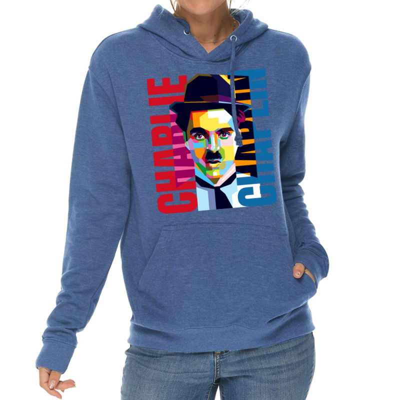 Charlie Chaplin Pop Art Lightweight Hoodie by bouzoshadzirh | Artistshot