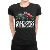 Cultivando Bilingües Spanish Teacher Spanish Teac Ladies Fitted T-shirt | Artistshot