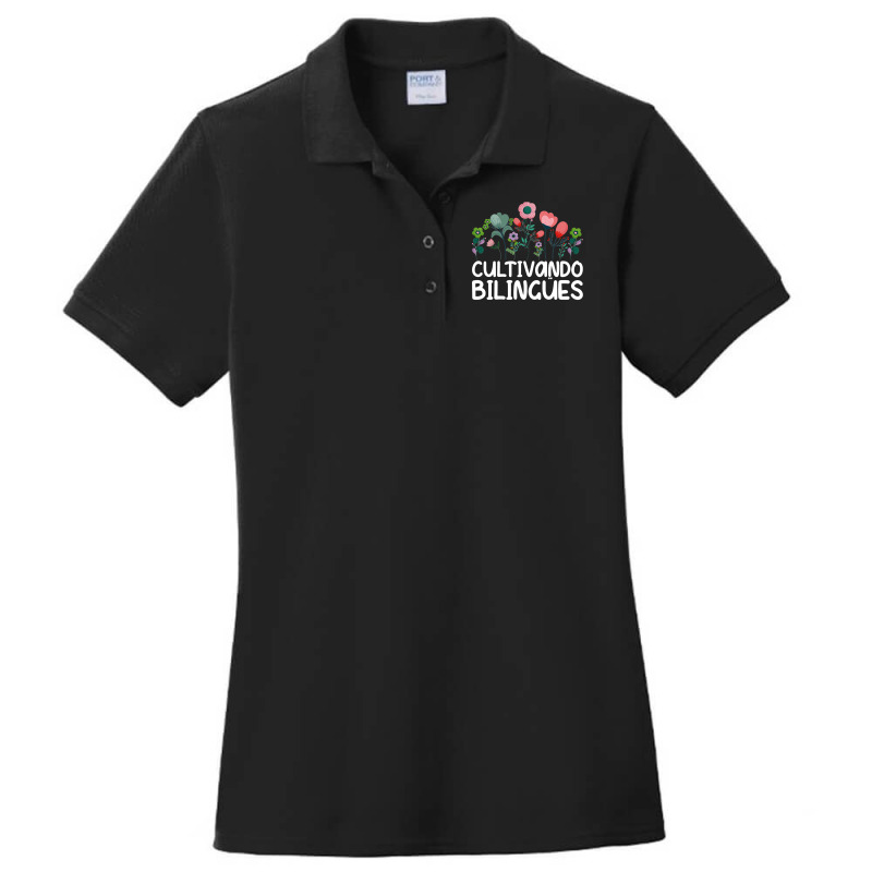 Cultivando Bilingües Spanish Teacher Spanish Teac Ladies Polo Shirt by scrabeck | Artistshot