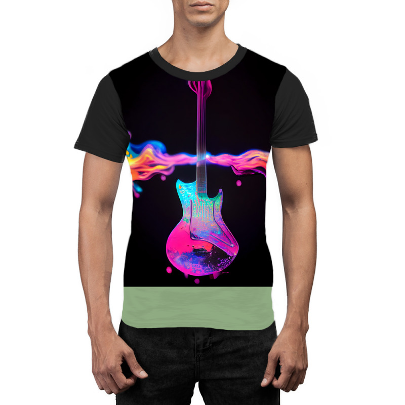 Radioactive Guitar On Colors Graphic T-shirt by callisborcukd | Artistshot