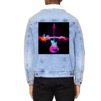 Radioactive Guitar On Colors Unisex Sherpa-lined Denim Jacket | Artistshot