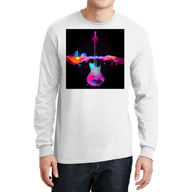 Radioactive Guitar On Colors Long Sleeve Shirts by callisborcukd | Artistshot