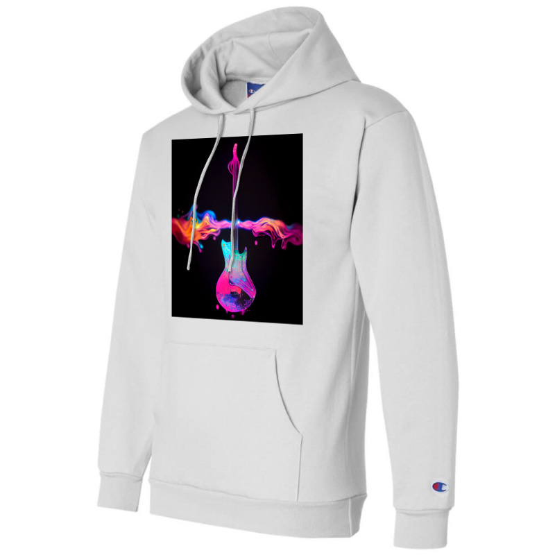 Radioactive Guitar On Colors Champion Hoodie by callisborcukd | Artistshot