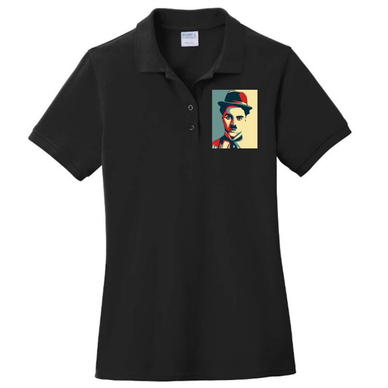 Charlie Chaplin Ladies Polo Shirt by bouzoshadzirh | Artistshot