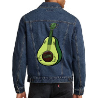 Avocado Oriental Oud Music Instrument Yellow Men Denim Jacket | Artistshot