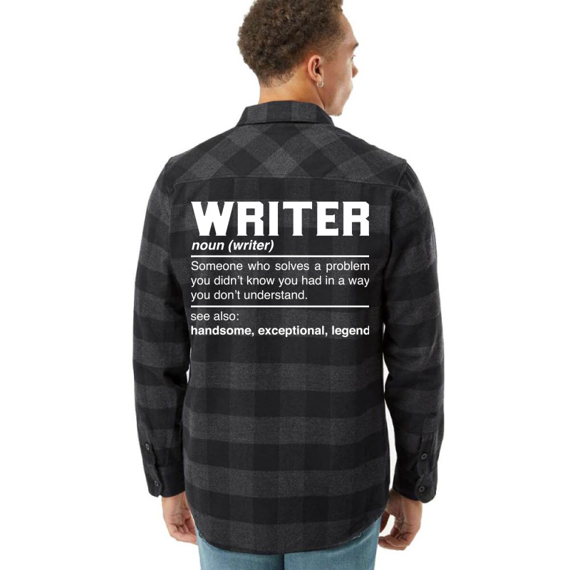 Writer Definition Design Author Columnist Novelist Flannel Shirt by otnoscleder8 | Artistshot