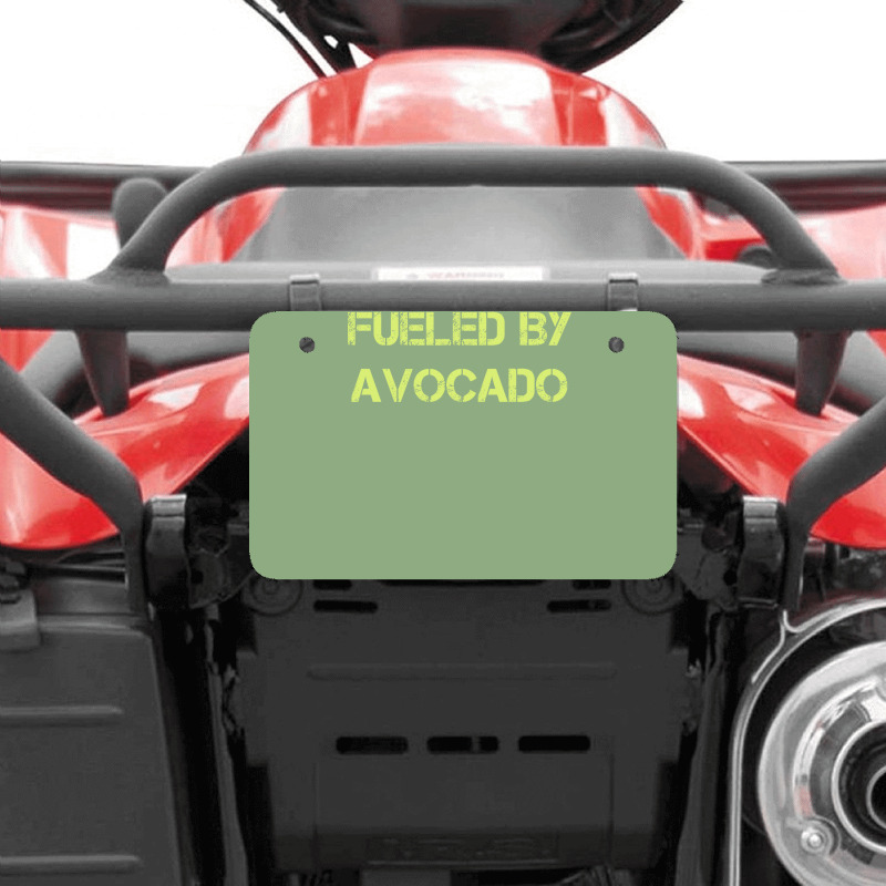 Fueled By Avocado For Avocado Lovers Atv License Plate | Artistshot