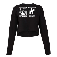 Funny Horse Riding Problem Solved Cropped Sweater | Artistshot