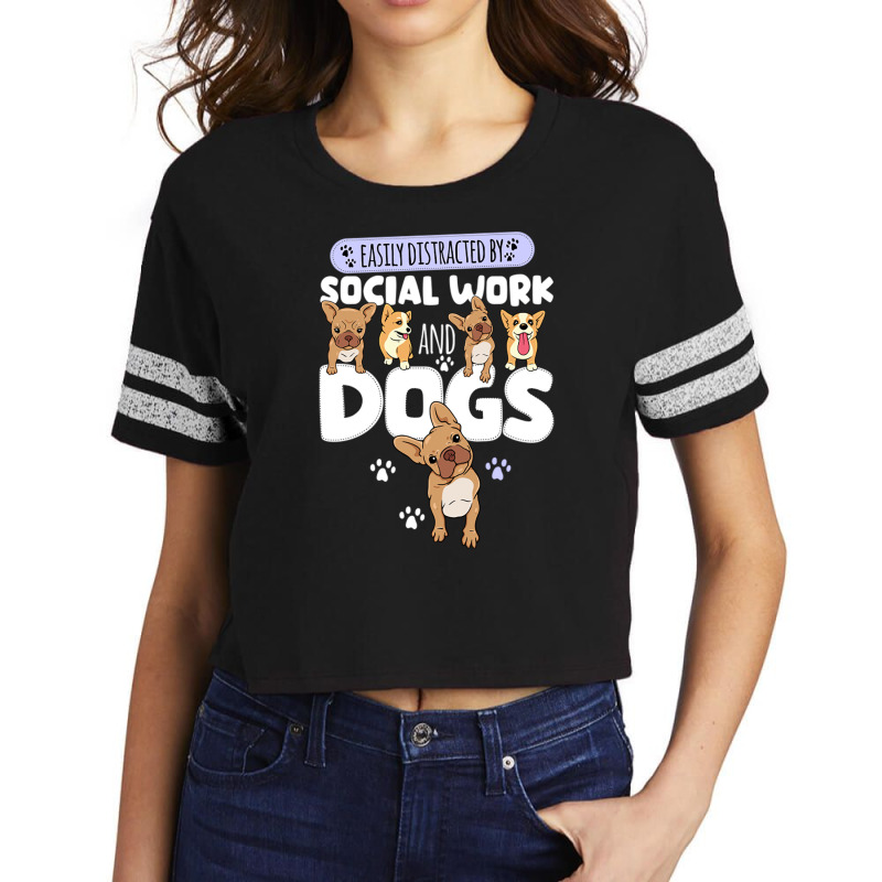 Social Work And Dogs Scorecard Crop Tee by DonoArt | Artistshot