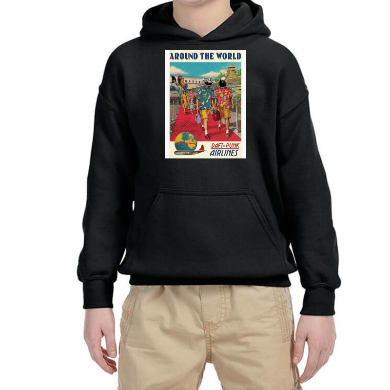 Daft Around The World Youth Hoodie | Artistshot