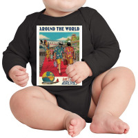 Daft Around The World Long Sleeve Baby Bodysuit | Artistshot