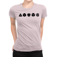 Platonic Solids   Building Blocks Of Life   Mathem Ladies Fitted T-shirt | Artistshot