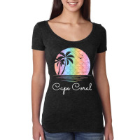 Cape Coral Florida Vacation Beach Island Family Gr Women's Triblend Scoop T-shirt | Artistshot