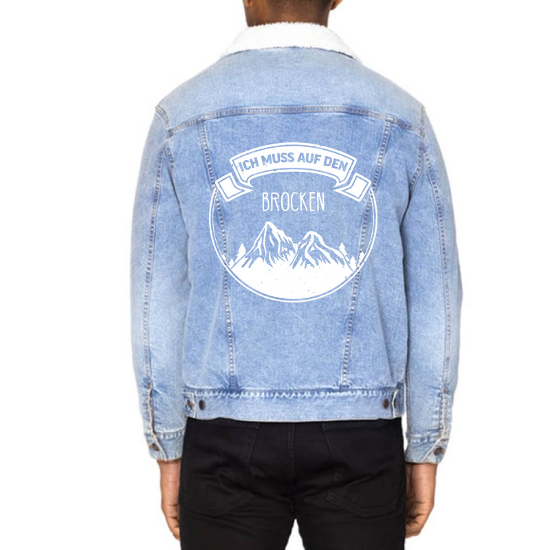 Brocken I Brockenbahn Walpurgis Harz Motiv Fur Har Unisex Sherpa-lined Denim Jacket | Artistshot