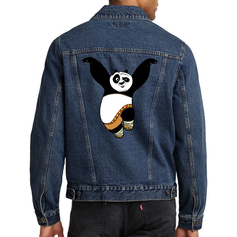 Dancing Panda Men Denim Jacket by scimitar | Artistshot