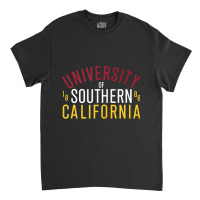 Trending Usc Tricolor Name Stack Cardinal White Go Classic T-shirt | Artistshot