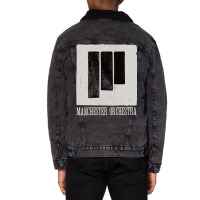 Manchester Orchestra Black Lines Grunge Cool Unise Unisex Sherpa-lined Denim Jacket | Artistshot