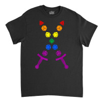 Crossing Polyhedral Dice Swords In Rainbow Lgbt Pr Classic T-shirt | Artistshot