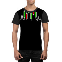 Forex Or Stock Trader Candlestick Heartbeat Graph Graphic T-shirt | Artistshot